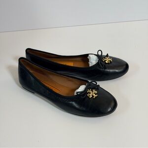 Elegant Black Leather Ballet Flats